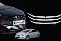 Hyundai Elantra 2011 Молдинги на решетку бампера хром