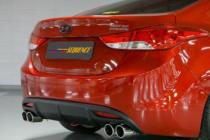 Hyundai Elantra 2011 Накладка заднего бампер под 2 трубы