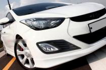 Hyundai Elantra 2011 Накладки на туманки черные