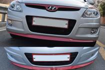 Hyundai i30 Спойлер переднего бампера крашенный под карбон цвета черный синий красный белый