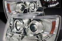 Chevrolet Tahoe 07 Фары хром диодные angel eyes