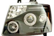 Chevrolet Tahoe 07 Фары черные angel eyes