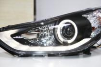 Hyundai Elantra 2011 Оптика черная DRL V2