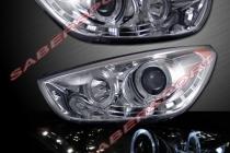 Hyundai ix35 Оптика хром с ангельскими глазками и диодной полосой