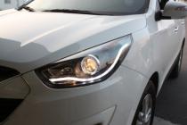Hyundai ix35 Оптика черная с ангельскими глазками и светящейся полосой