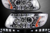 Hyundai Santa Fe 07 Оптика хром DRL