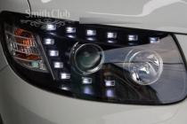 Hyundai Santa Fe 07 Оптика черная DRL