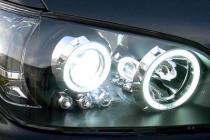 00-05 Lexus IS Фары передние черные angel eyes