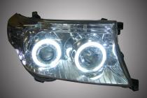 Toyota Land Cruiser 200 Оптика передняя хром angel eyes