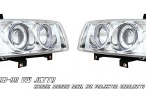 93-98 Volkswagen Jetta Halo Projector Head Lights - Chrome