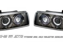 93-98 Volkswagen Jetta Halo Projector Head Lights - Titanium
