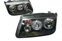 99-05 Volkswagen Jetta Halo Projector Head Lights - Black